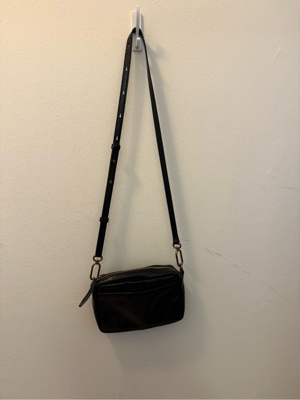 Madewell Black Leather Crossbody Bag